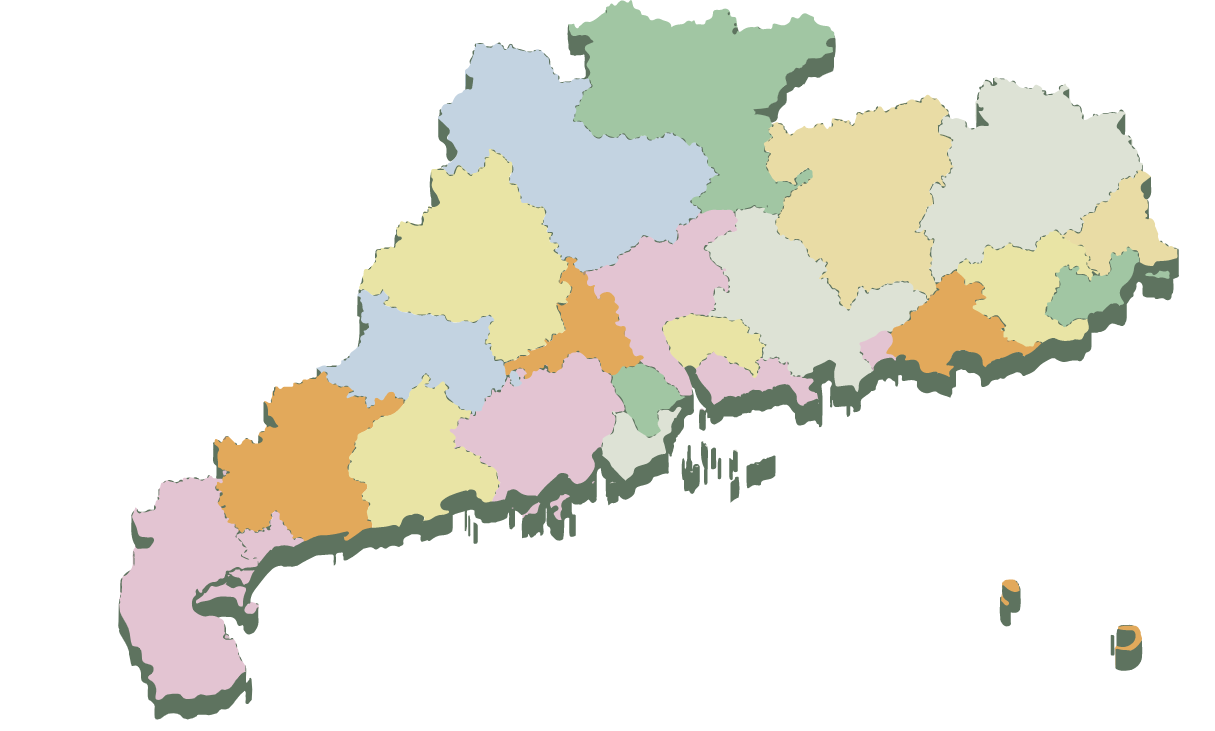 广东省3D、2D地图元件