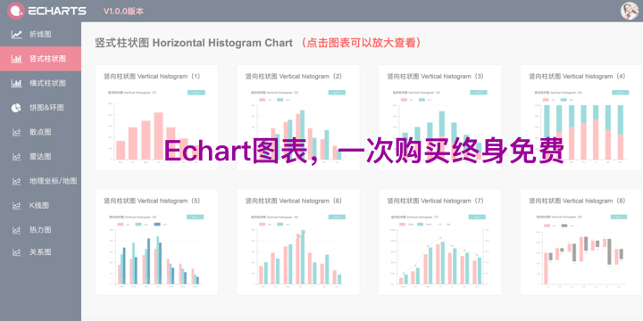 【BI数据图表】Echart数据可视化BI图表模板