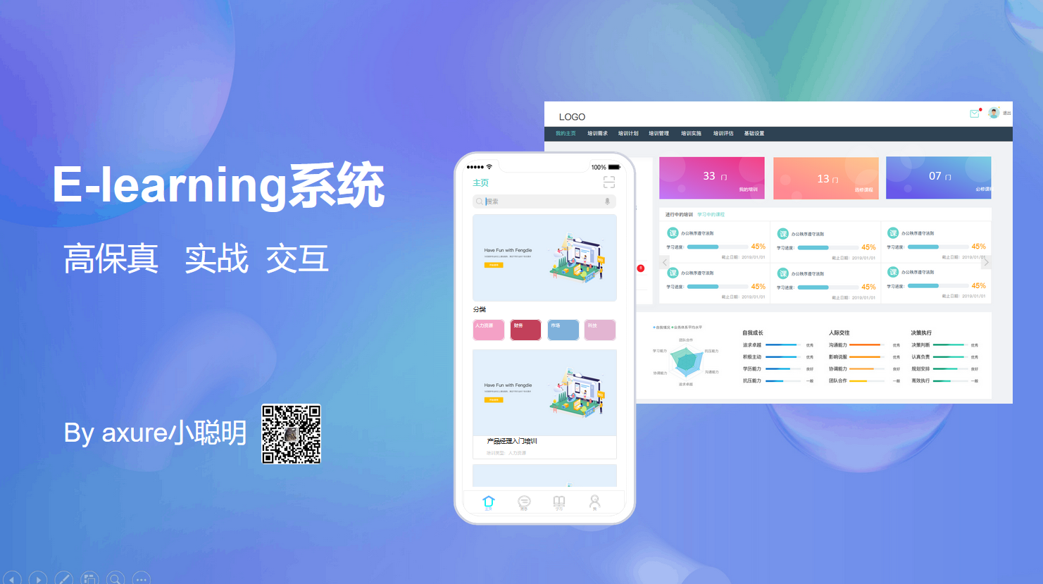 【HR系统】在线学习 PC端及APP端高保真原型